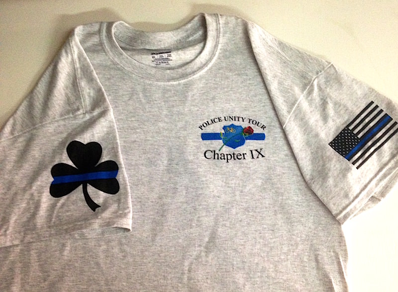 Synergy Print Design made these shirts for the Police Unity Tour from Chester County.