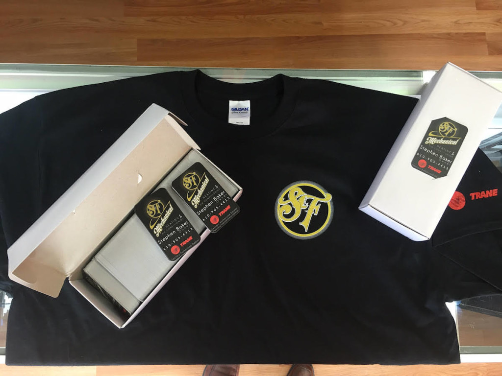 SF Mechanical Business Cards And Shirts